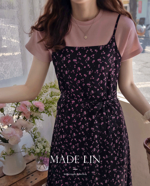 [베스트특가 8천원 할인]MADE LIN썸머로즈 보들유연한 찰랑핏 엣지 원피스[size:S,M]