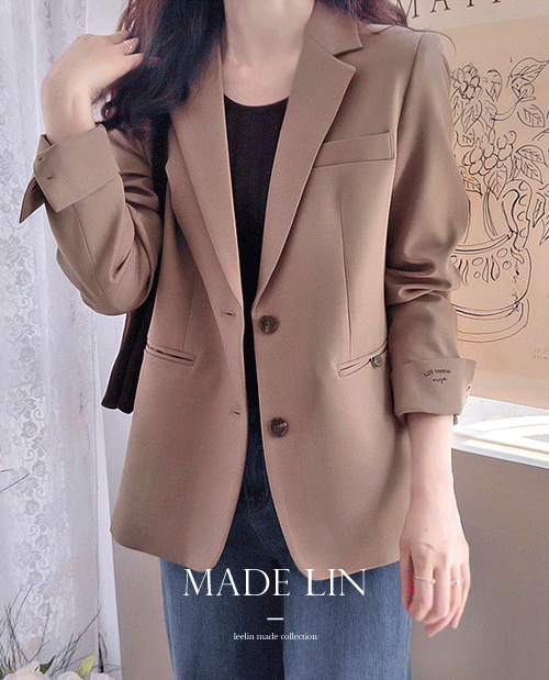 [신상특가 15% 할인]MADE LIN 클로이드 소매영문자수 세련고급미 자켓 [size:F(55),L(66~77)]