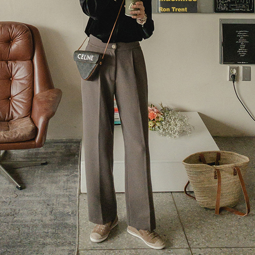 [특가 50% &#9733;한정수량]완벽커버 핀턱스판 기모가득 슬랙스 팬츠[size:S,M,L]