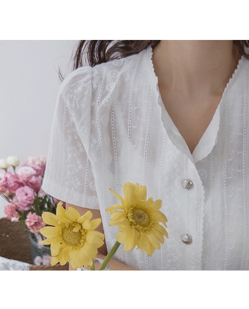 [베스트특가 1만원 할인]MADE LIN프리뉴 레이스 자수 자켓 블라우스[size:F(55~66)]